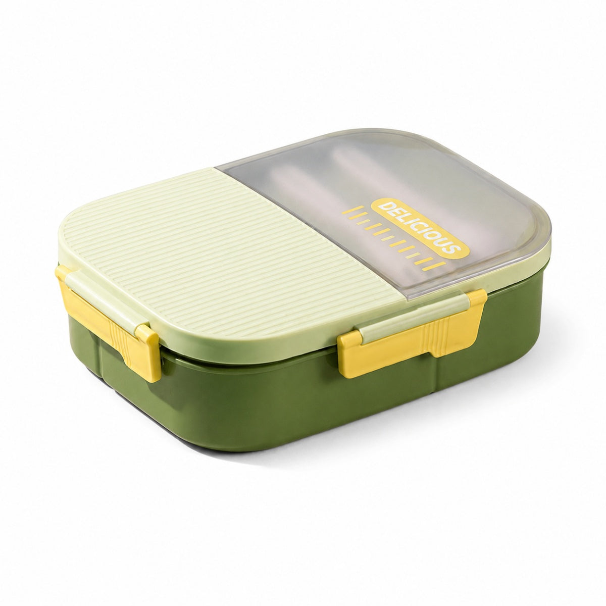 Hibobi Kids Lunch Box with Secure Locking Clips - 1250ml