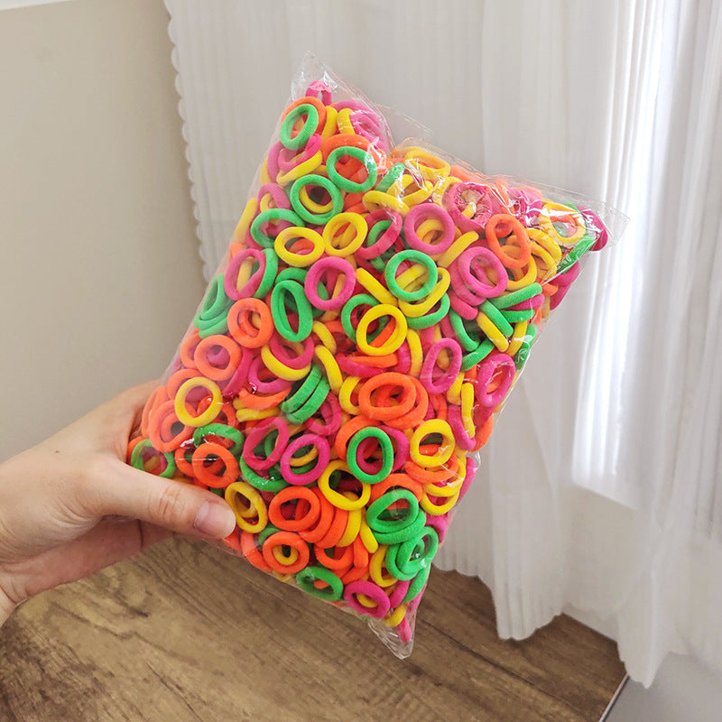 Children's baby colorful candy-colored towel does not damage the hair elastic hair rope