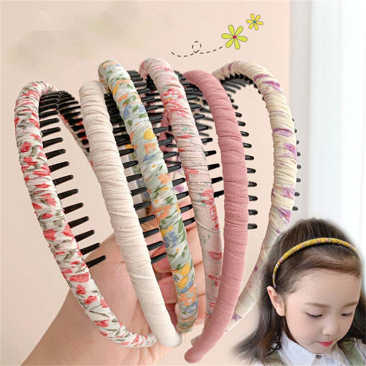 Children's sweet lady style tidy up the broken hair art without damaging the hair headband