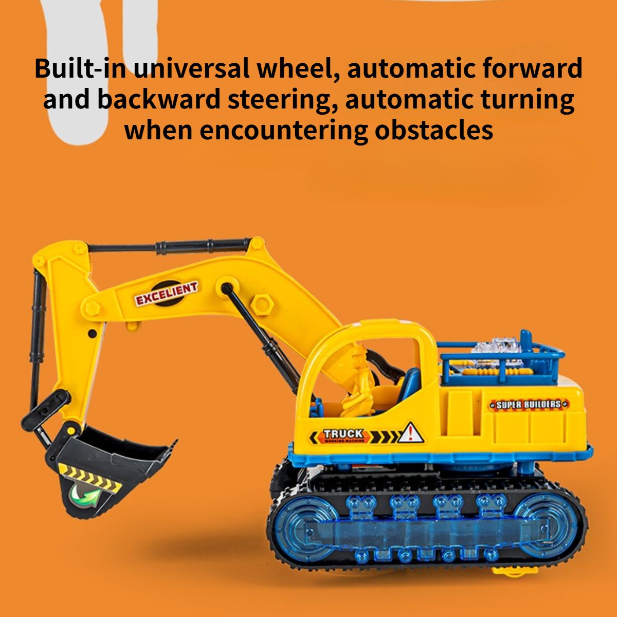 Electric sound and light engineering excavator toy