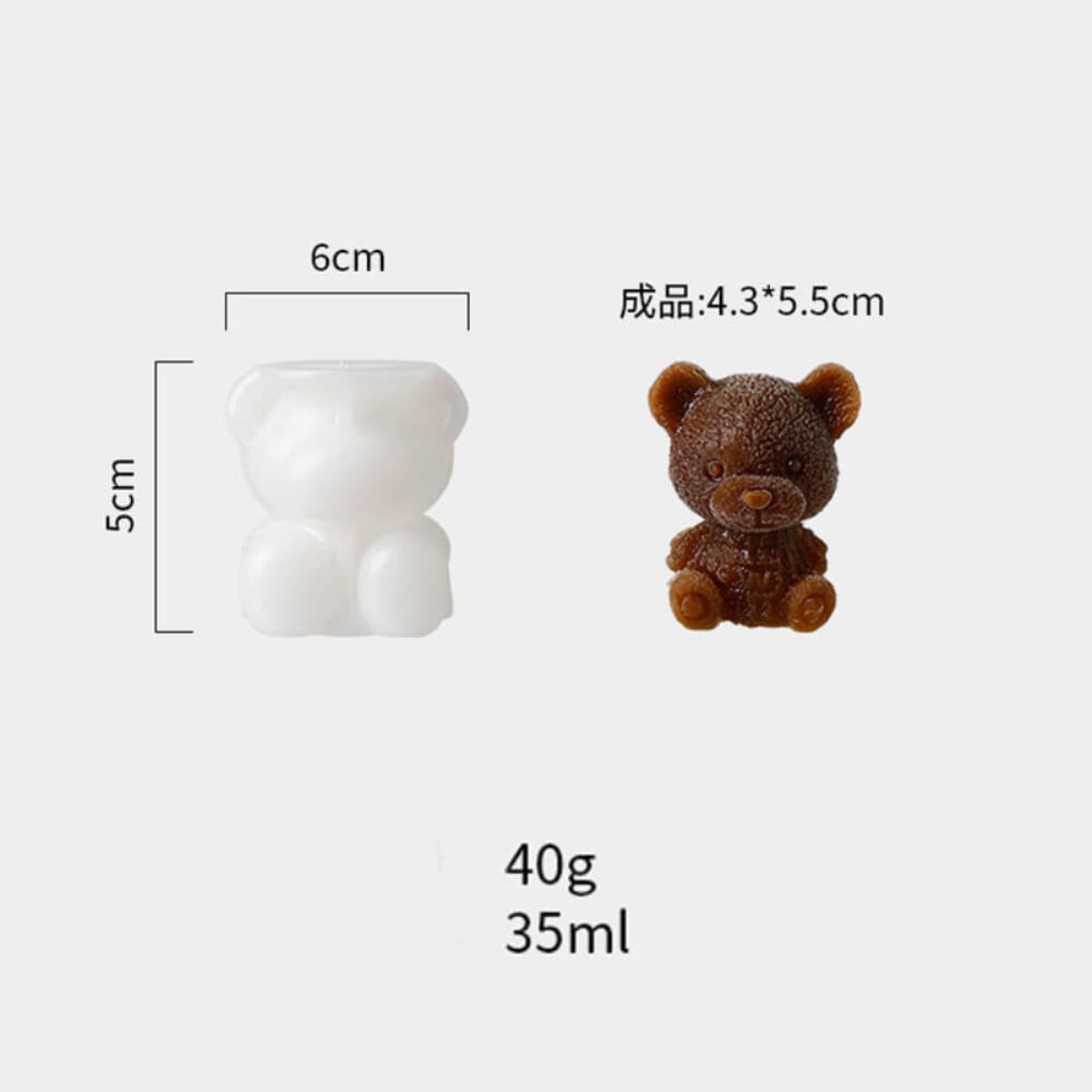 Silicone Bear Ice Cube Mold Rose Ice Grid