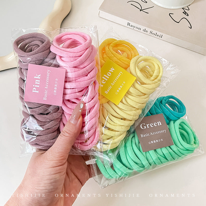 Children's colorful simple style daily party hair tie that does not damage the hair