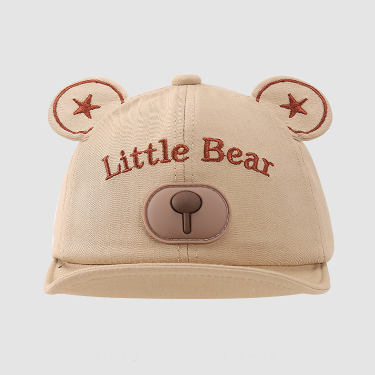 Children's cartoon bear ears soft brim cap