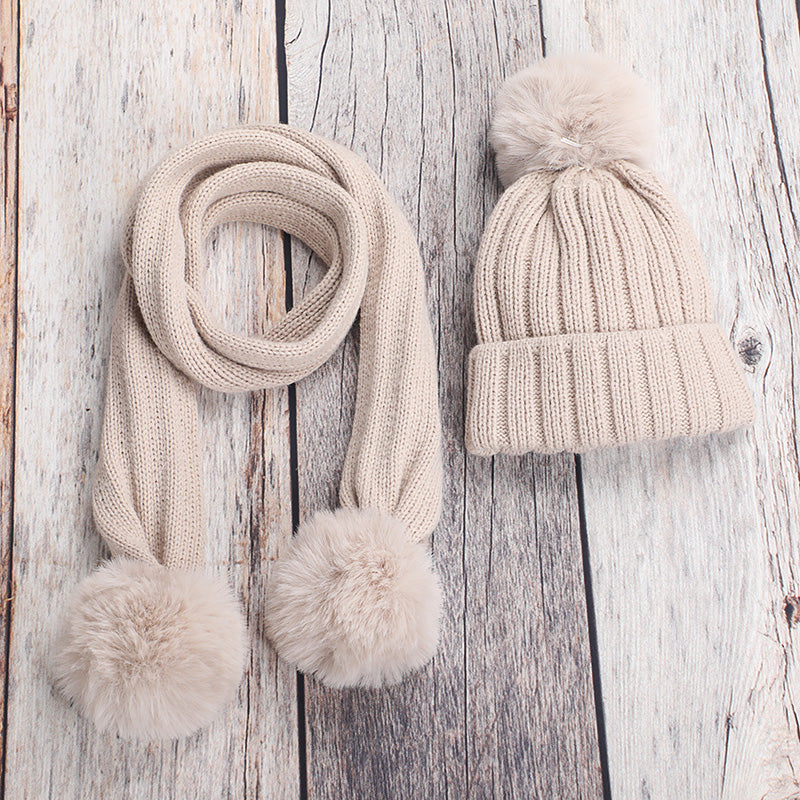 2-piece Casual Solid Hat Scarf Sets