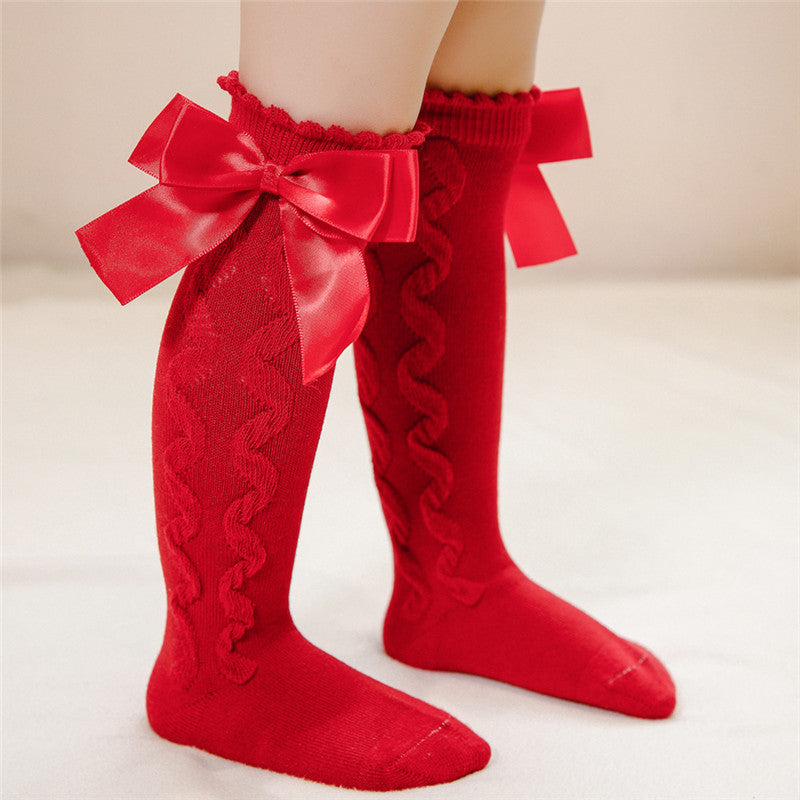 Children's Double Bowknot Socks