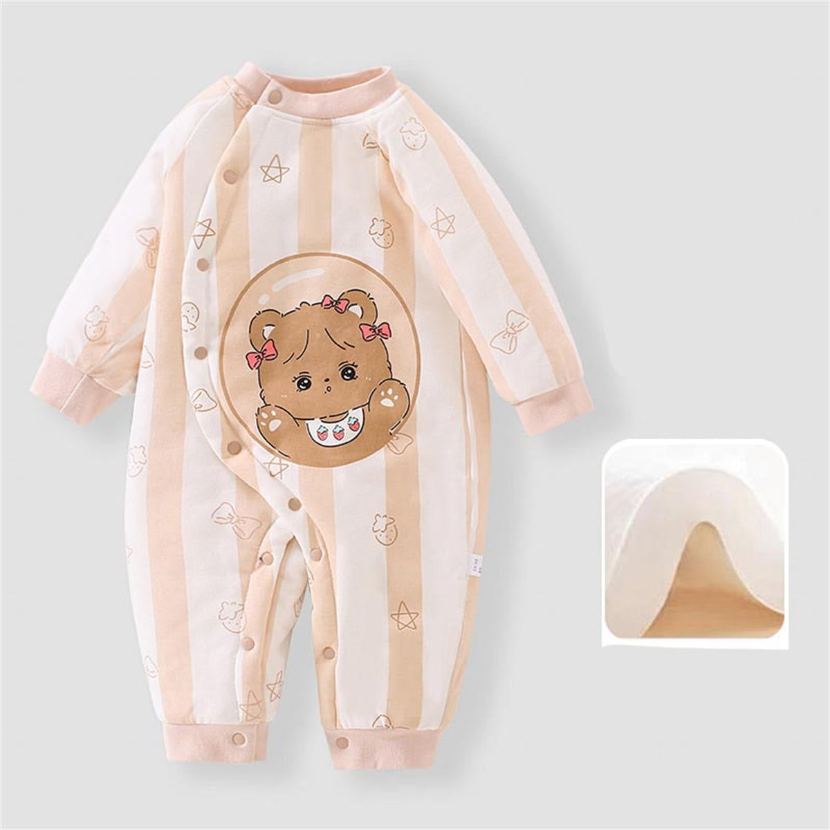 Baby onesie fall and winter jacket cotton cotton clothing outside the hajacket