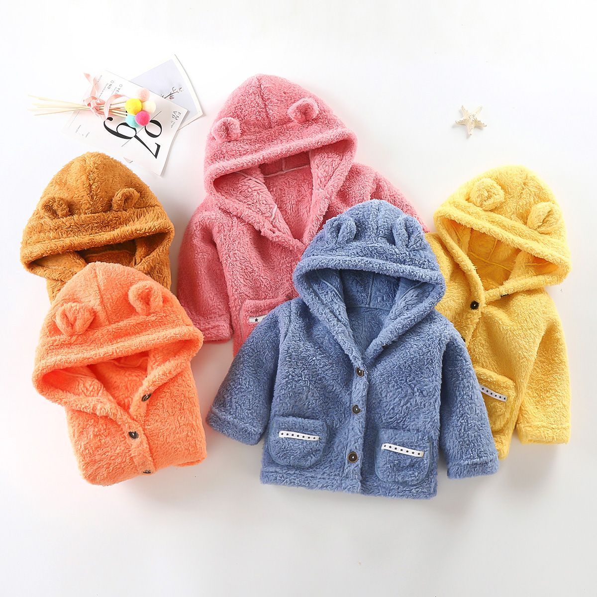 New autumn children's plush coat for boys and girls