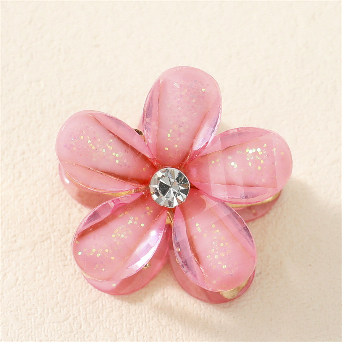 Children's bangs clip crystal flower oblique braided hair clip