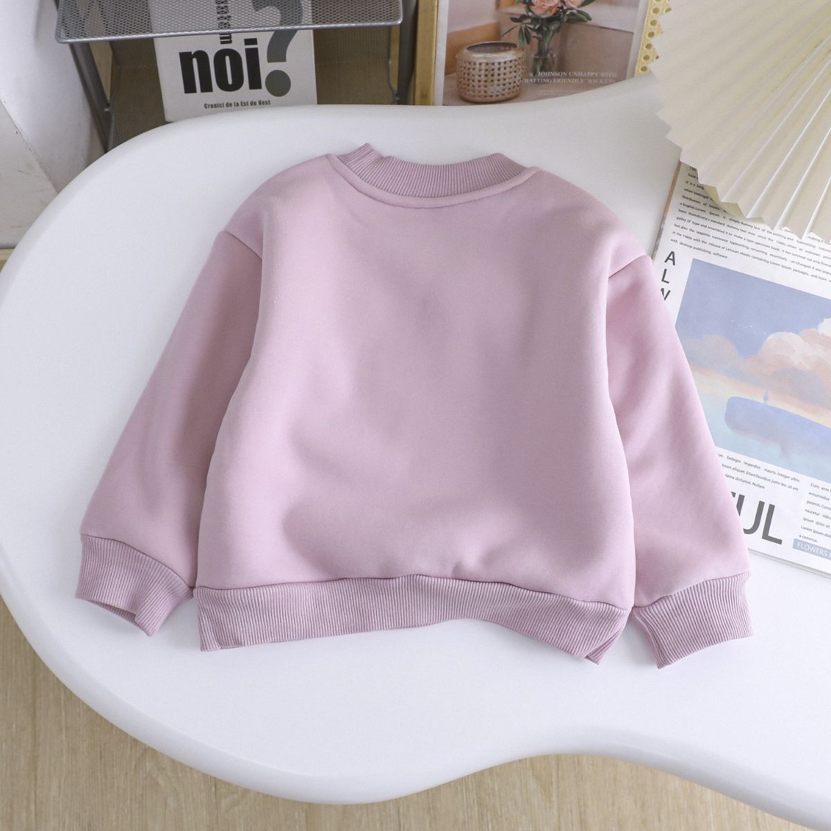 Girls Plush Cartoon Sweater Autumn and Winter Cute Bear Tops Small and Medium Children Thickened Casual All-match Warm Children's Clothing