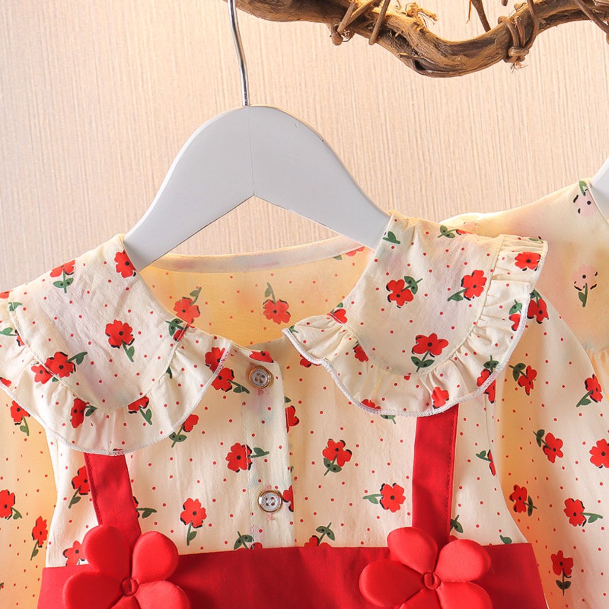 One and a half year old baby toddler autumn dress skirt baby girl clothes cute floral dress 2 girls dress princess dress