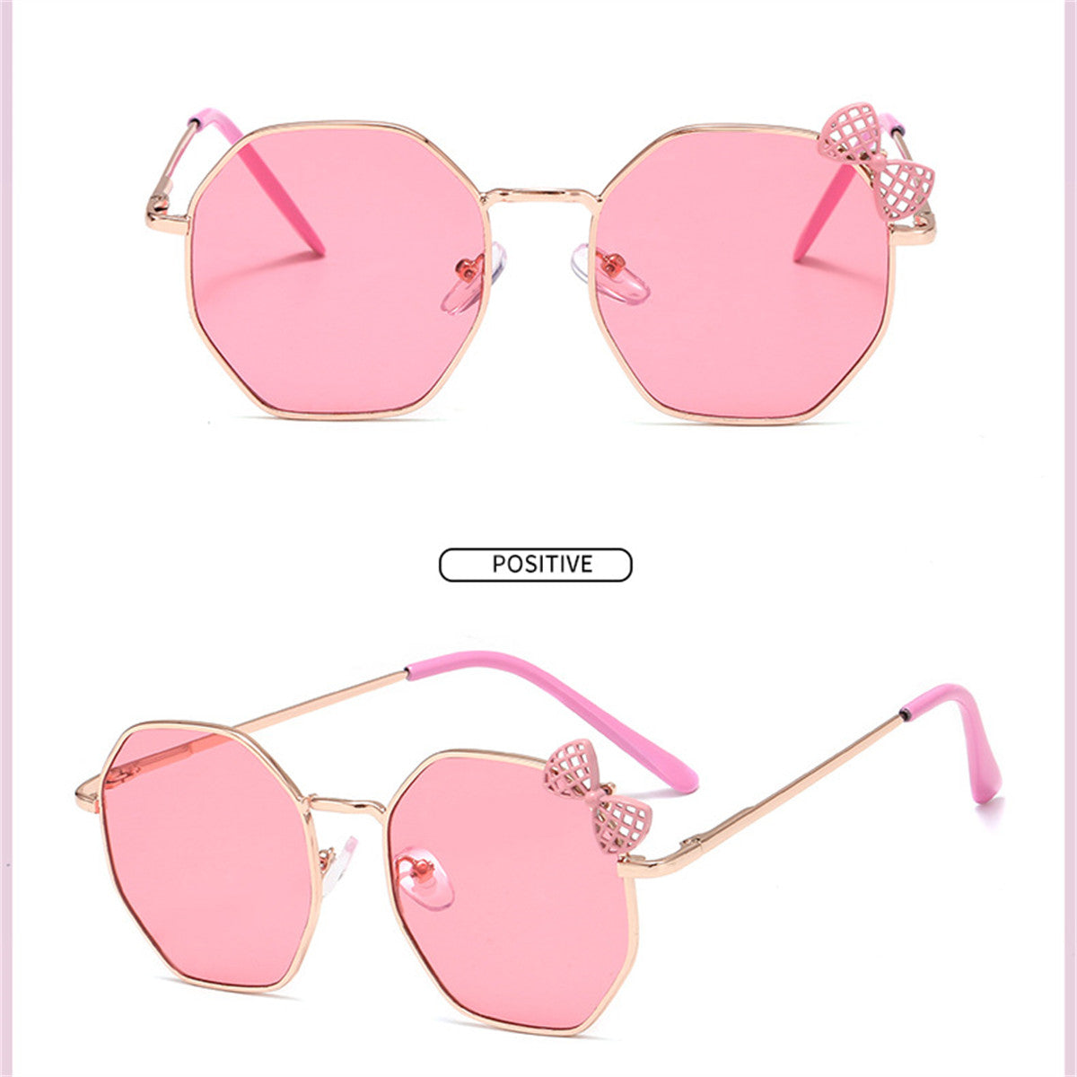 Children's Fashion Bow Irregular Metal Sunglasses