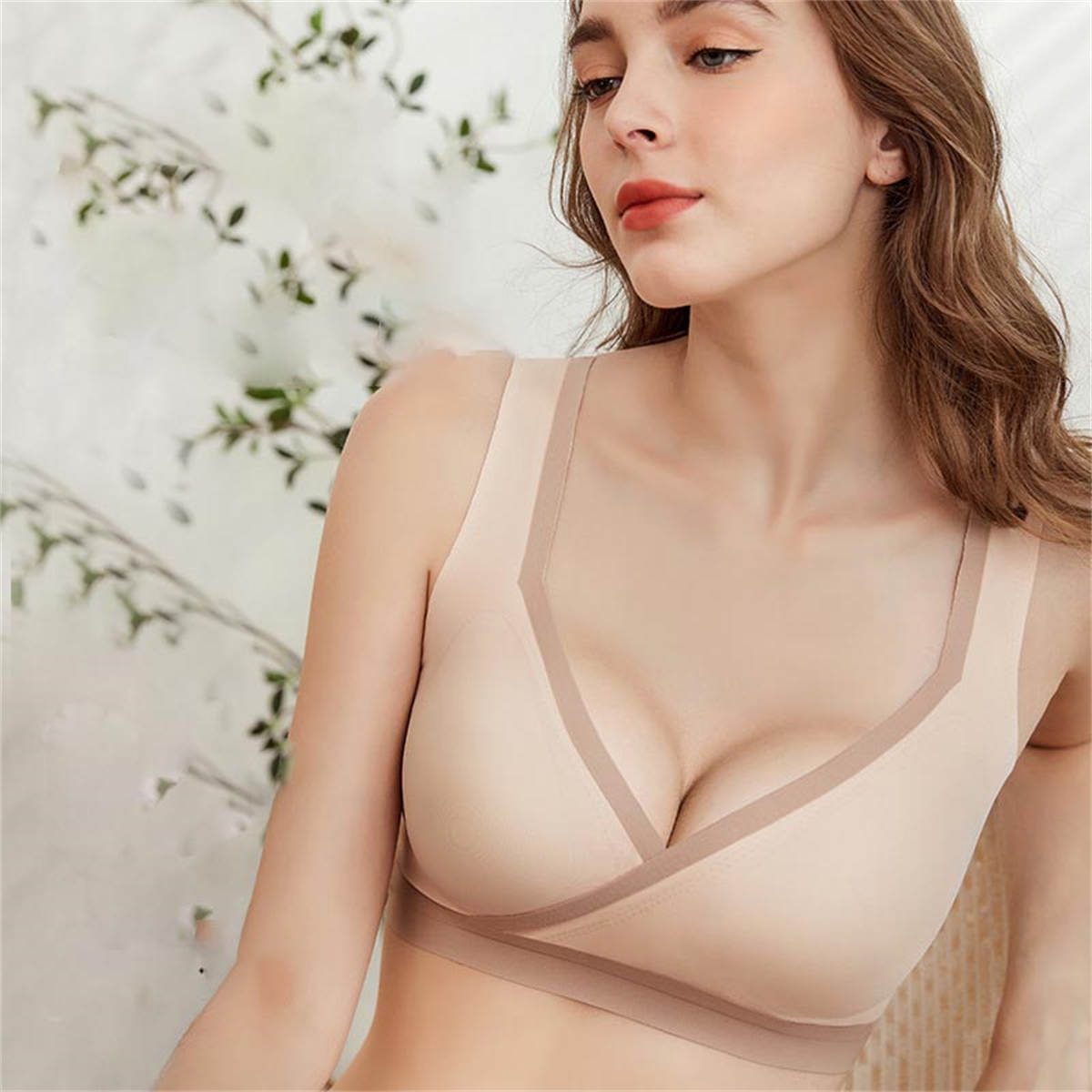 Maternity underwear tube top high elastic nursing bra