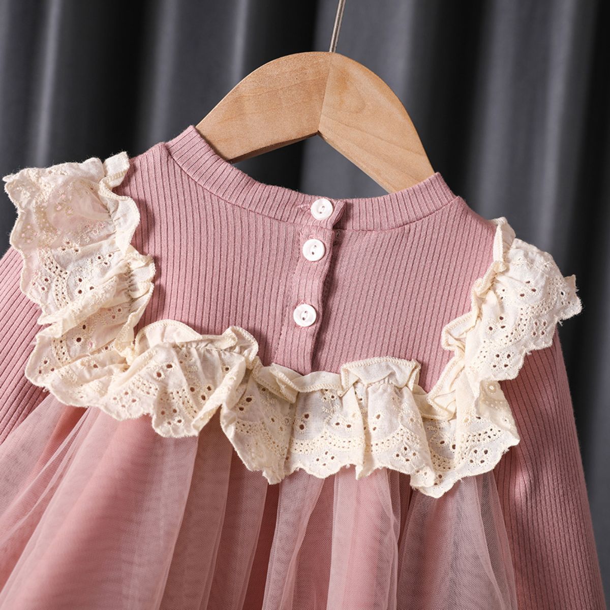 Girls Spring and Autumn New Princess Dress Cotton Fashion Long Sleeve Dress Tulle Dress