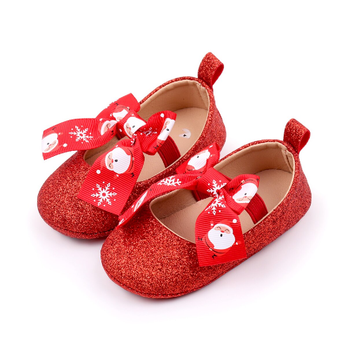 Baby toddler shoes bow princess shoes Christmas soft sole baby shoes baby shoes