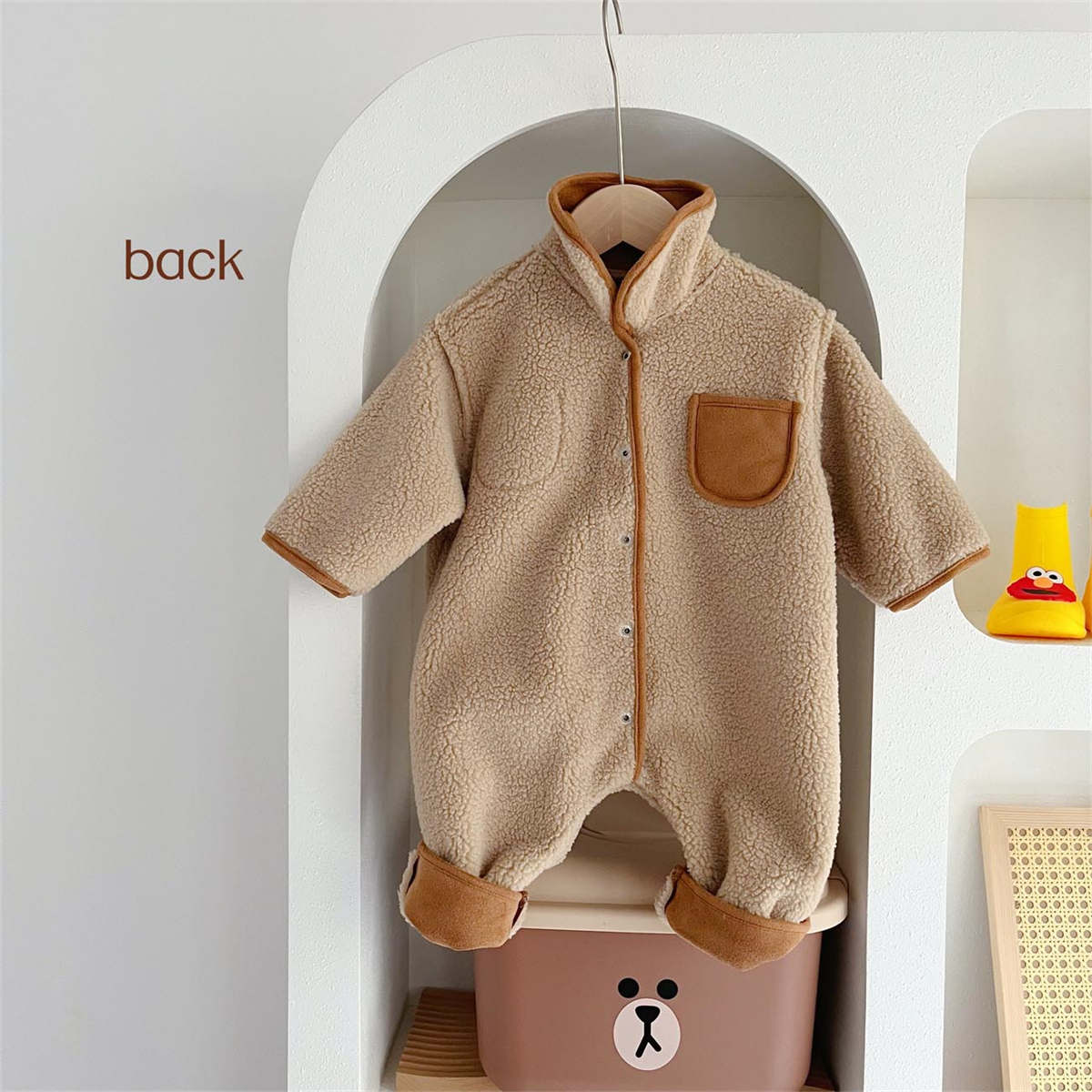 Double-sided warm autumn and winter baby romper