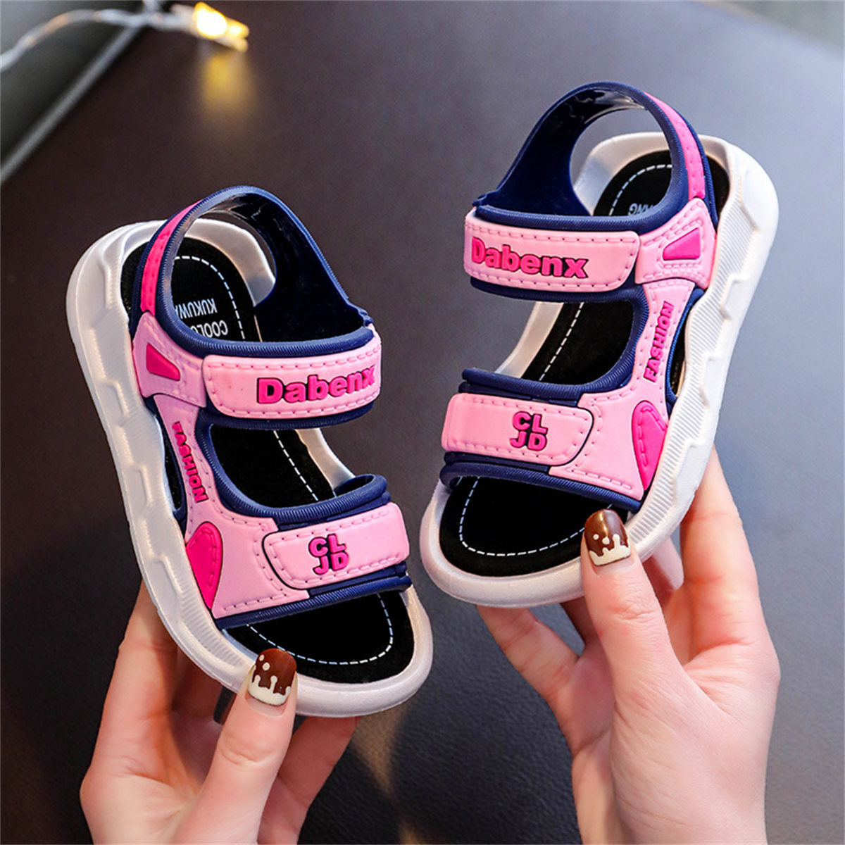 Children's casual Velcro soft-soled sandals