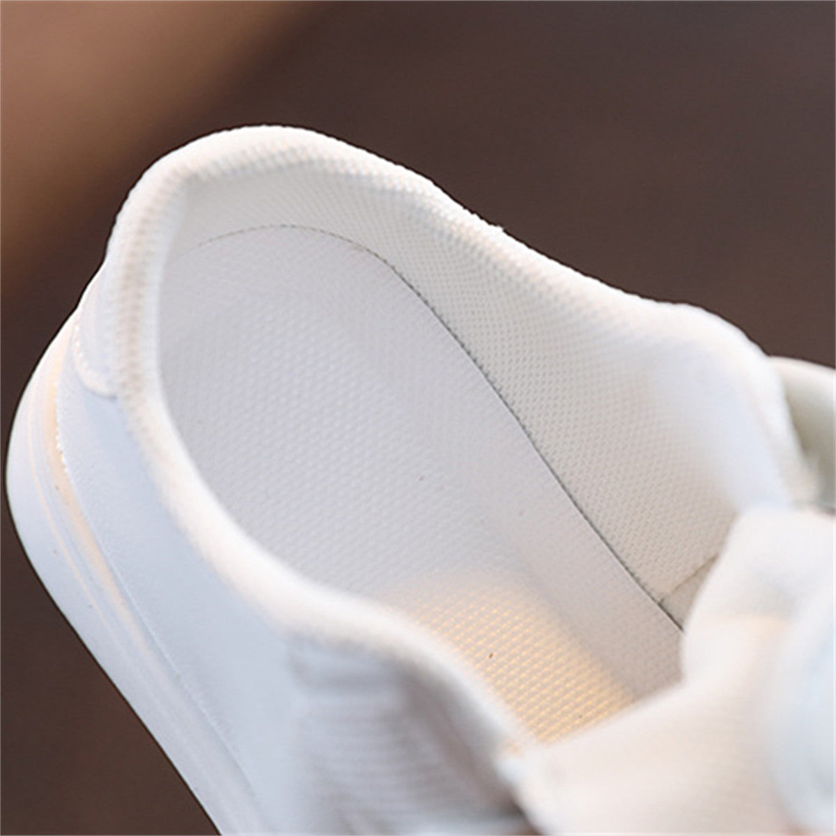 children's solid color white sneakers