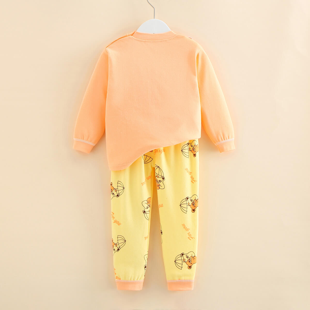 Toddler Girl Cat Pattern T-shirt & Trousers Pajamas