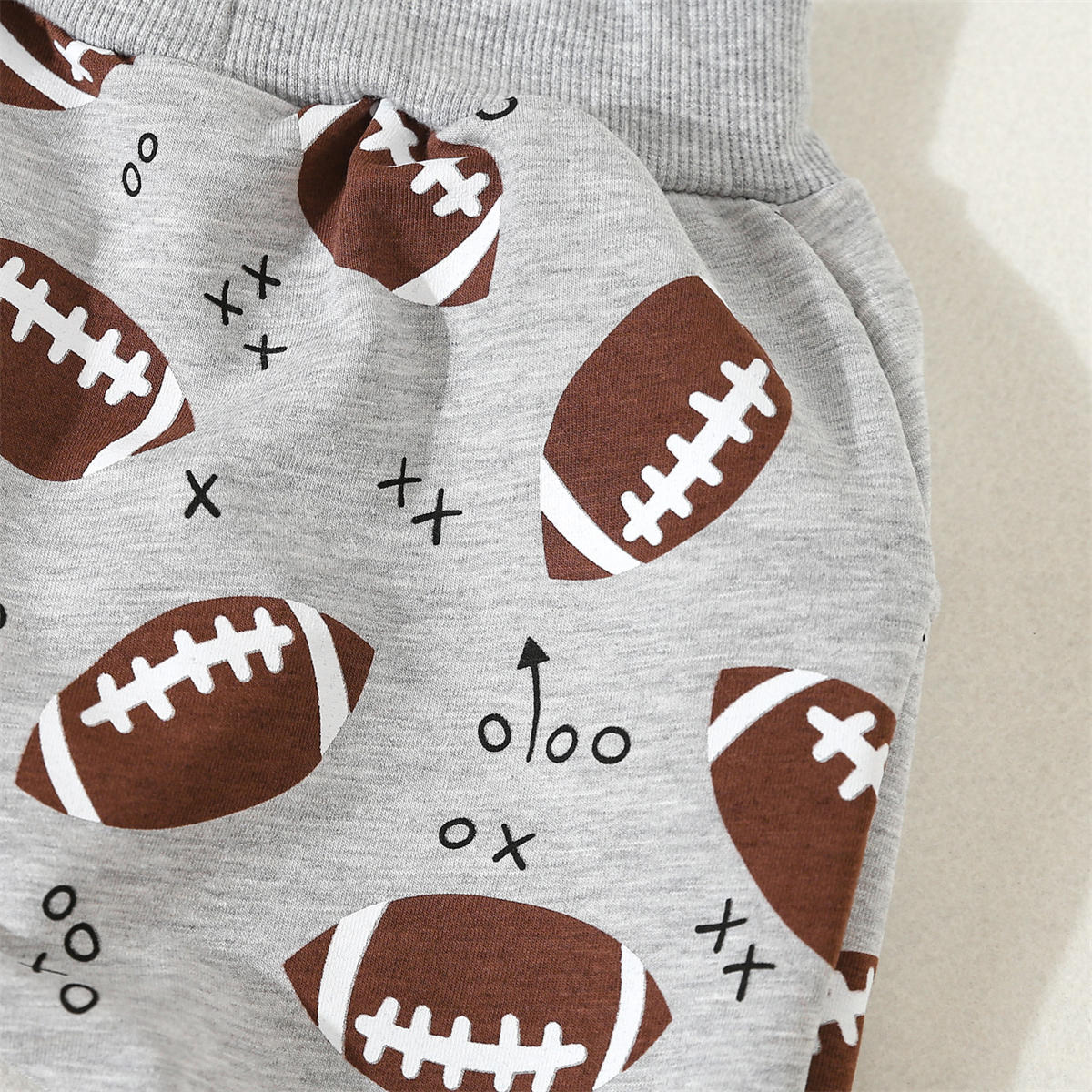 Boys' Rugby Print Long Sleeve Top and Pants Set