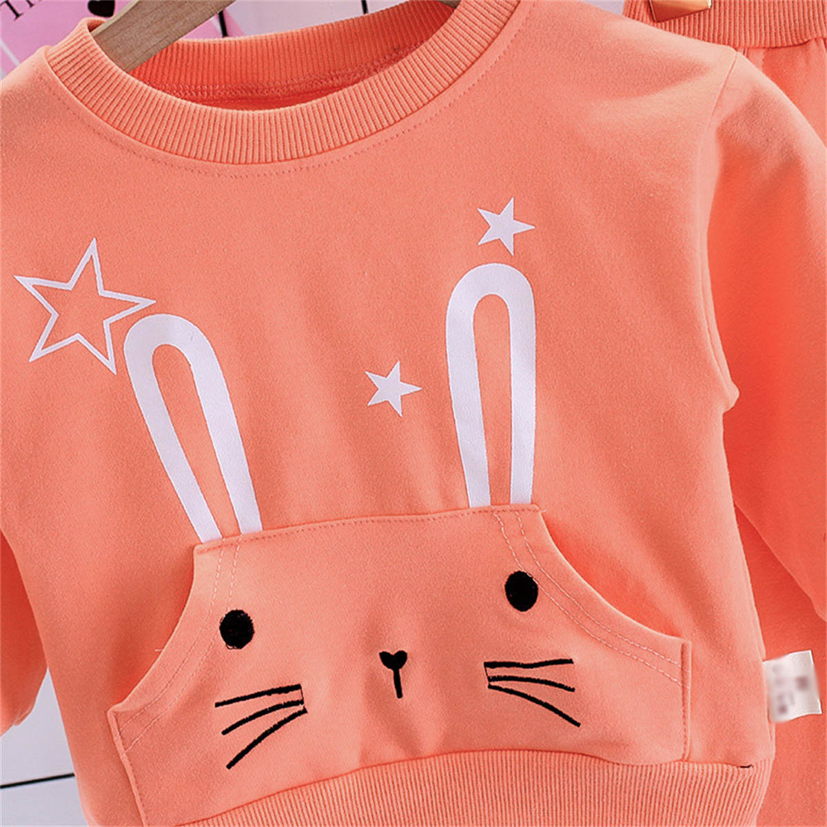 New spring and autumn sports suits for boys and girls, long-sleeved sweatshirts, pullovers, two-piece casual suits for children and babies