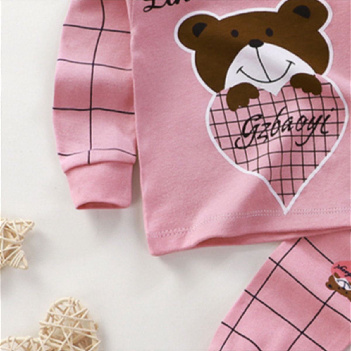 Cute Girls Pure Cotton Home Clothes Set