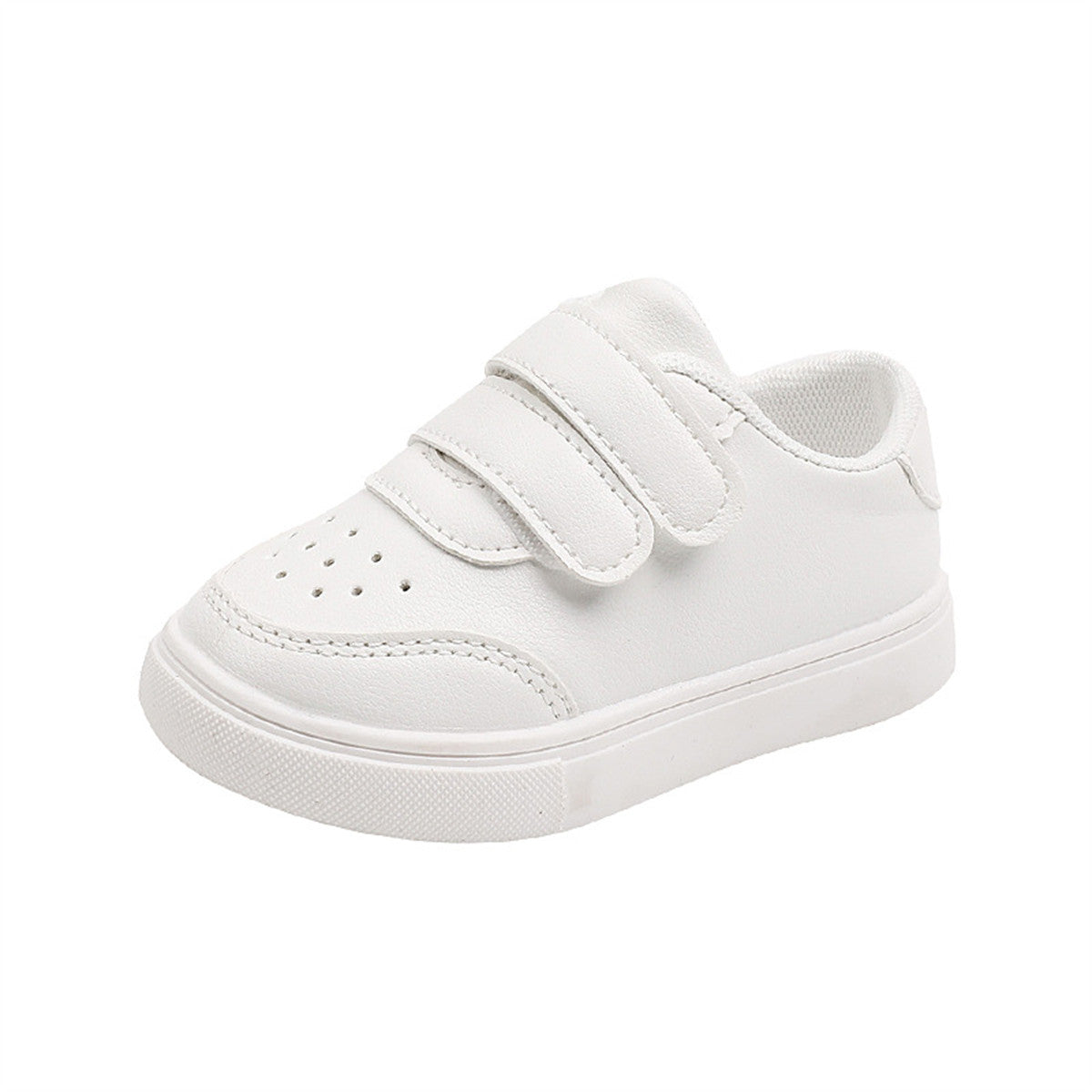 children's solid color white sneakers