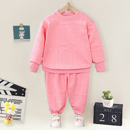 New autumn suit for boys and girls, sweatshirt two-piece suit