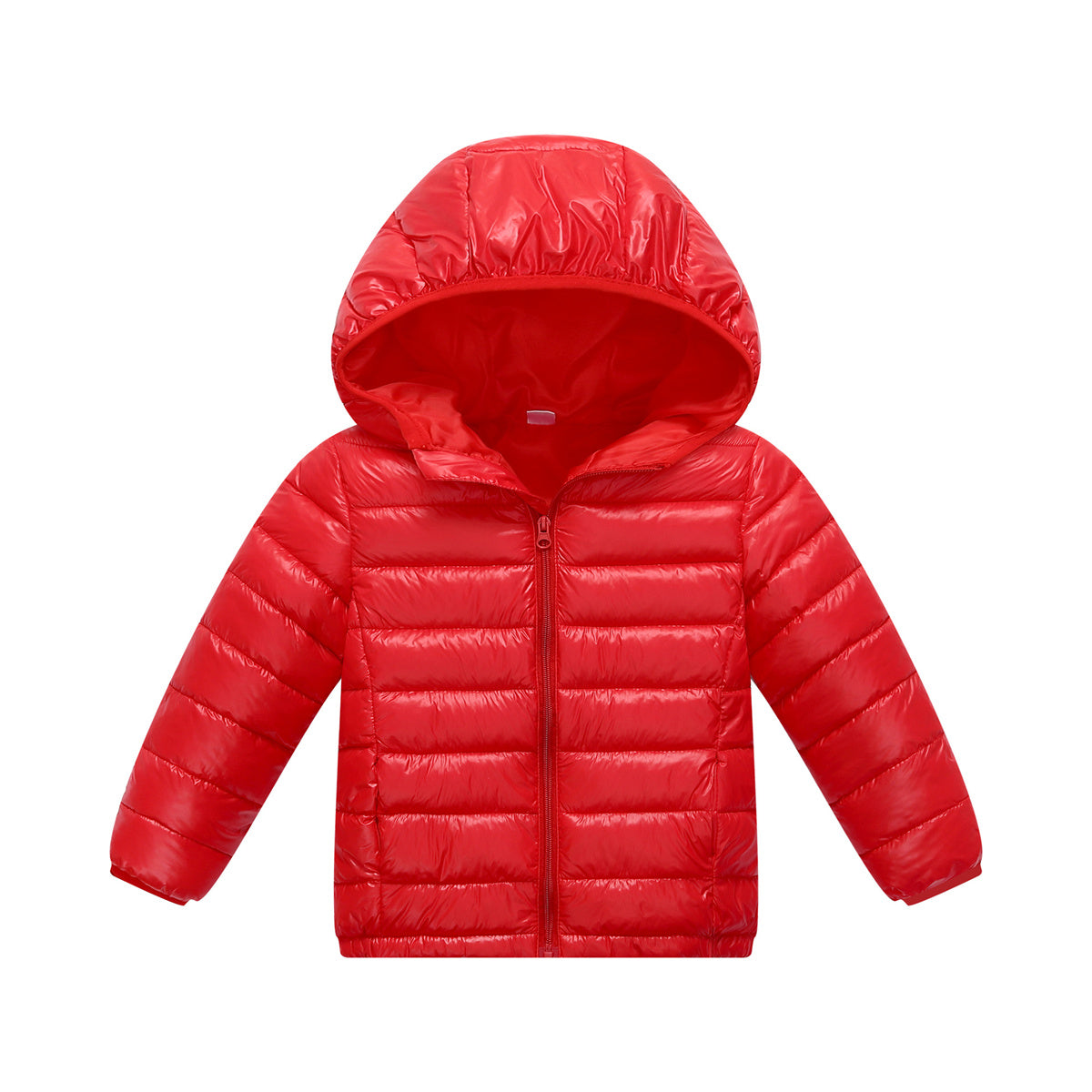 Solid color light-weight warm cotton jacket for middle and large children