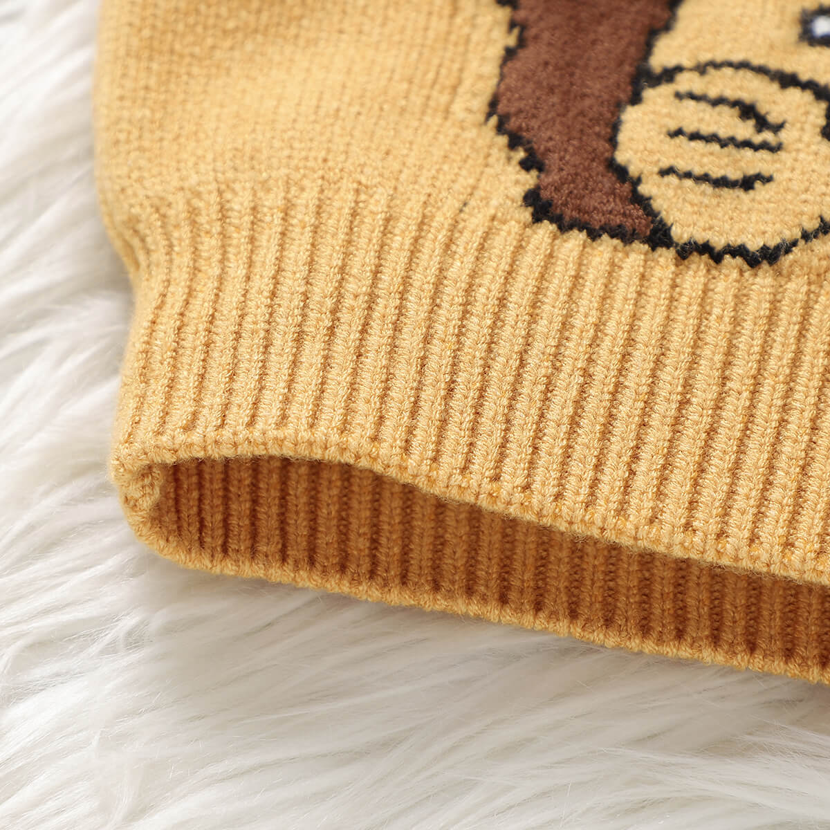 Baby Lion Jacquard Knit Pullover Sweater