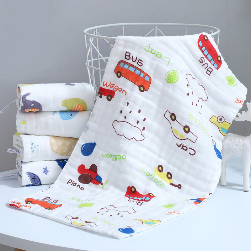 Baby Cartoon Print Pure Cotton Towel