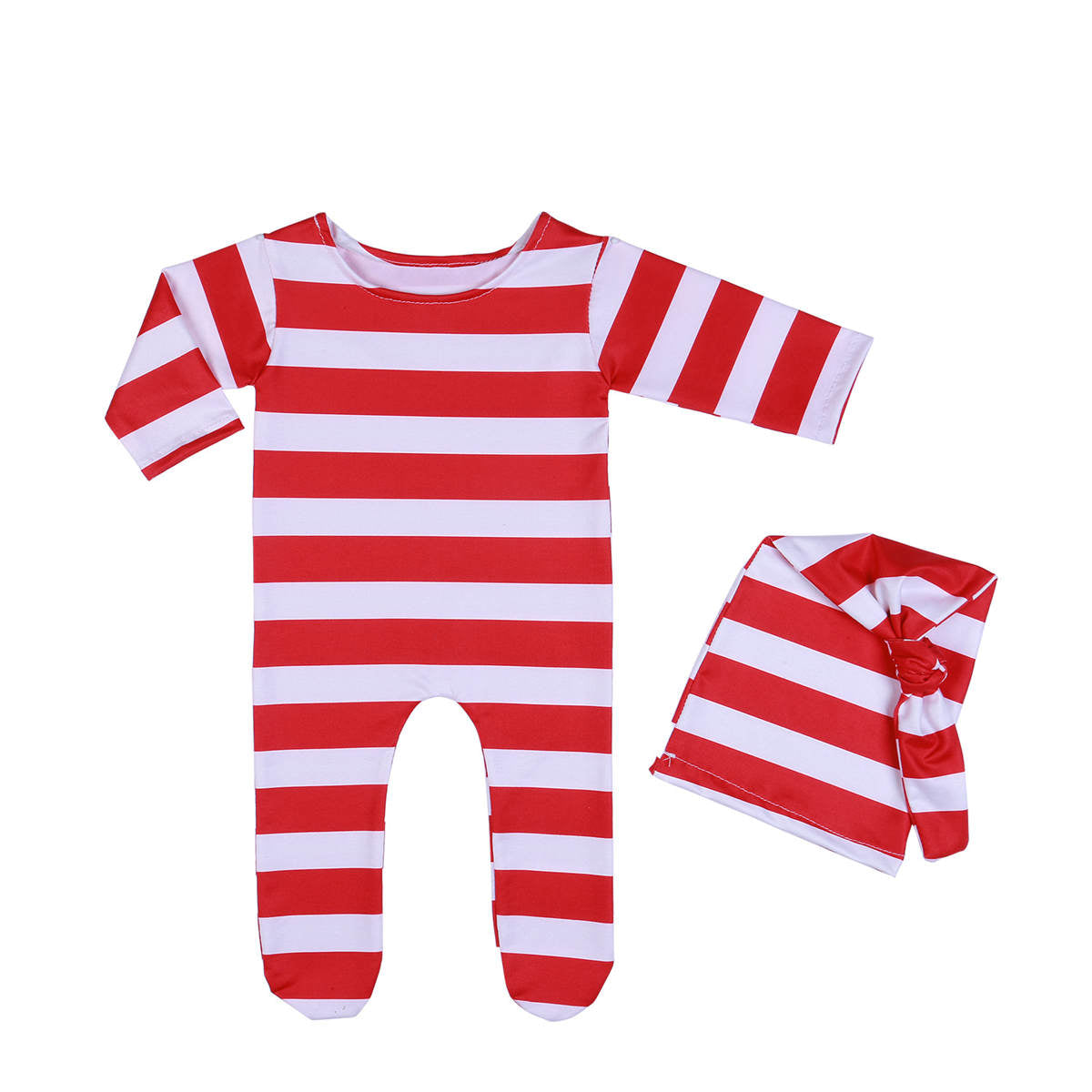 Baby red romper photography suit