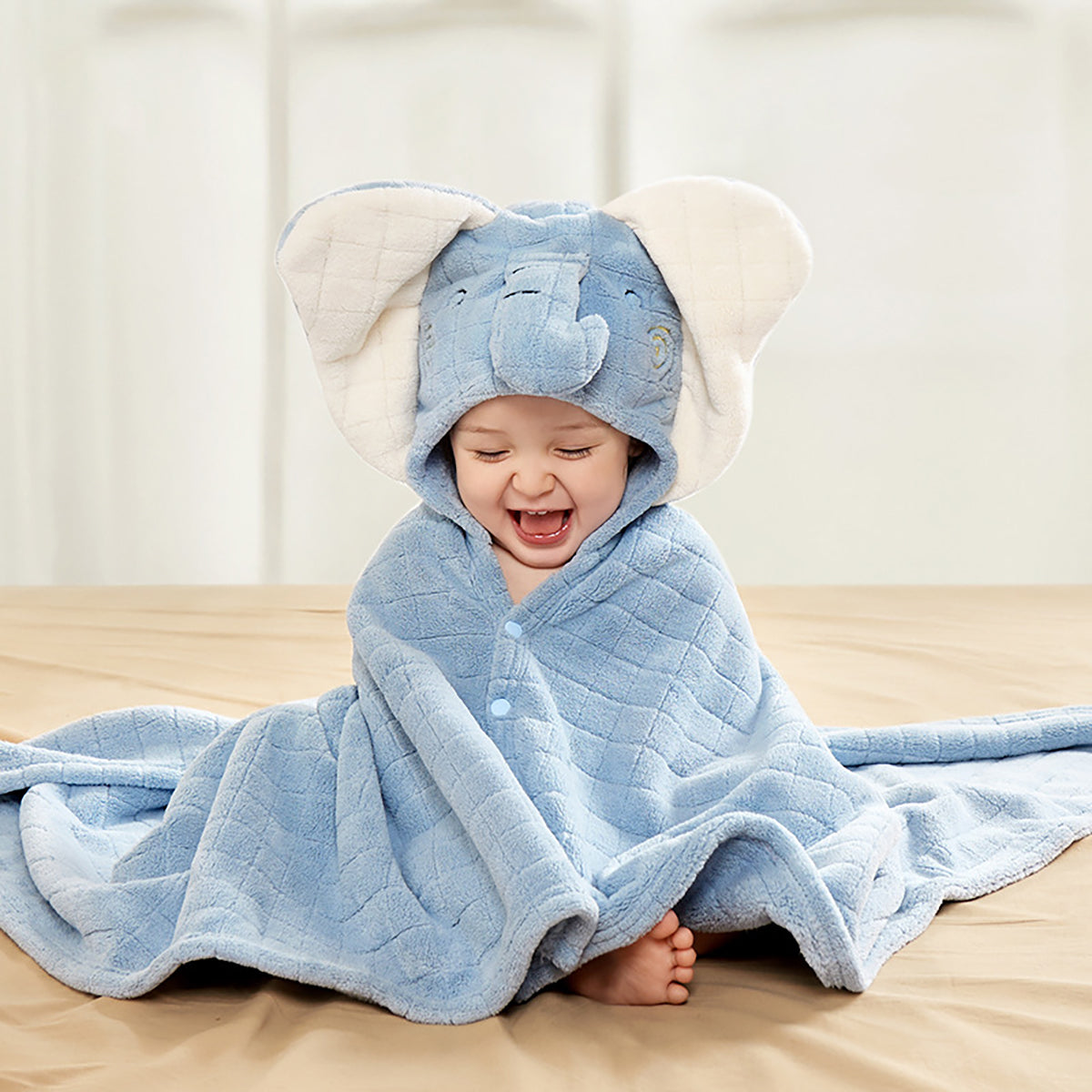 Ultra-Soft Hooded Baby Bath Towel and Blanket