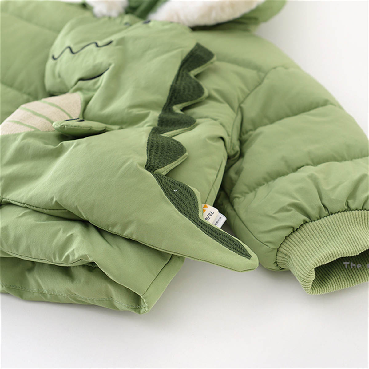 Baby winter cotton jacket with cartoon dinosaur