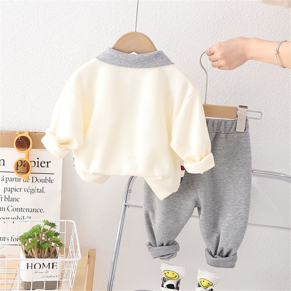 Spring and autumn boys' versatile two-piece sweatshirt