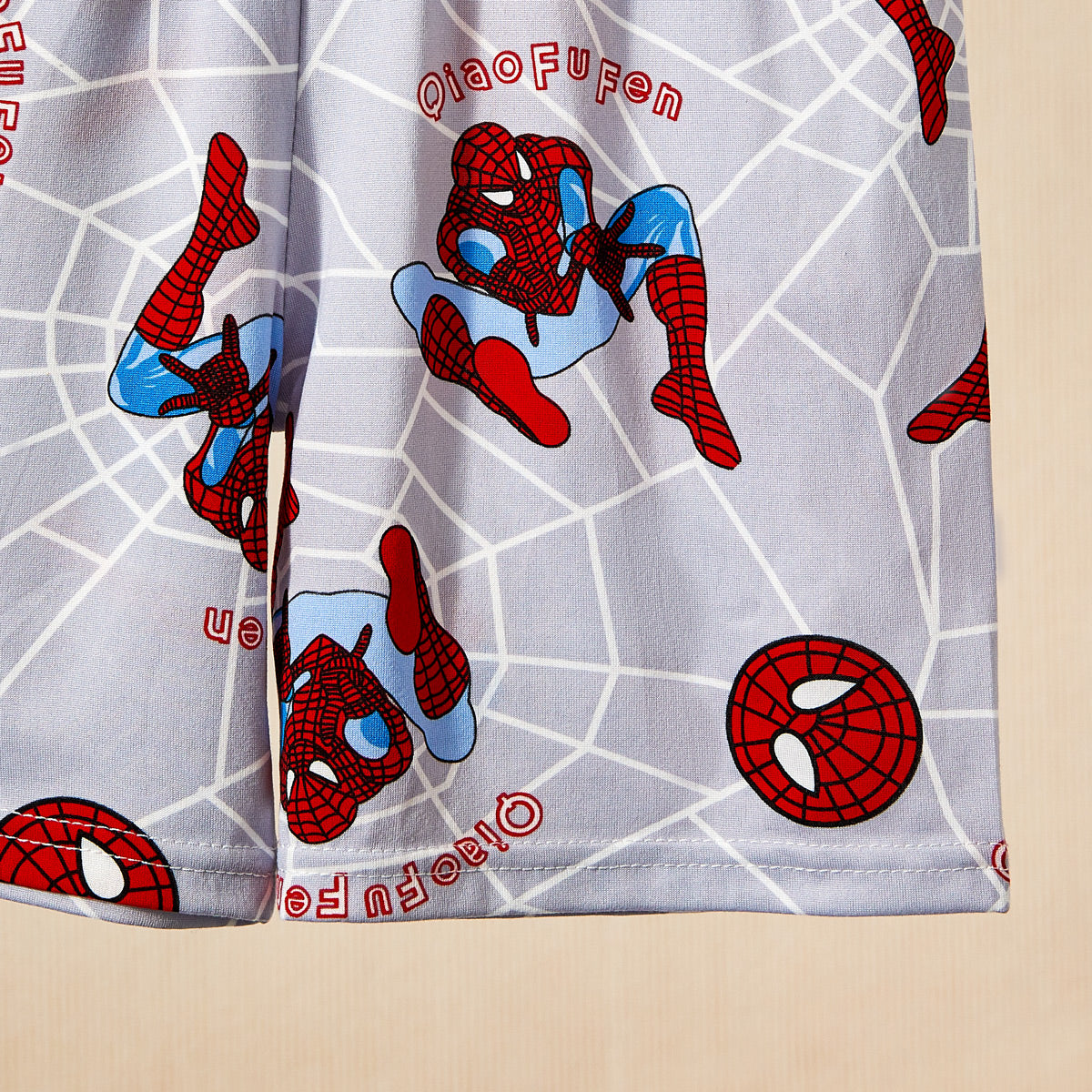 Boys' Soft Breathable Short-sleeved Home Clothes Set Spider-Man Suit