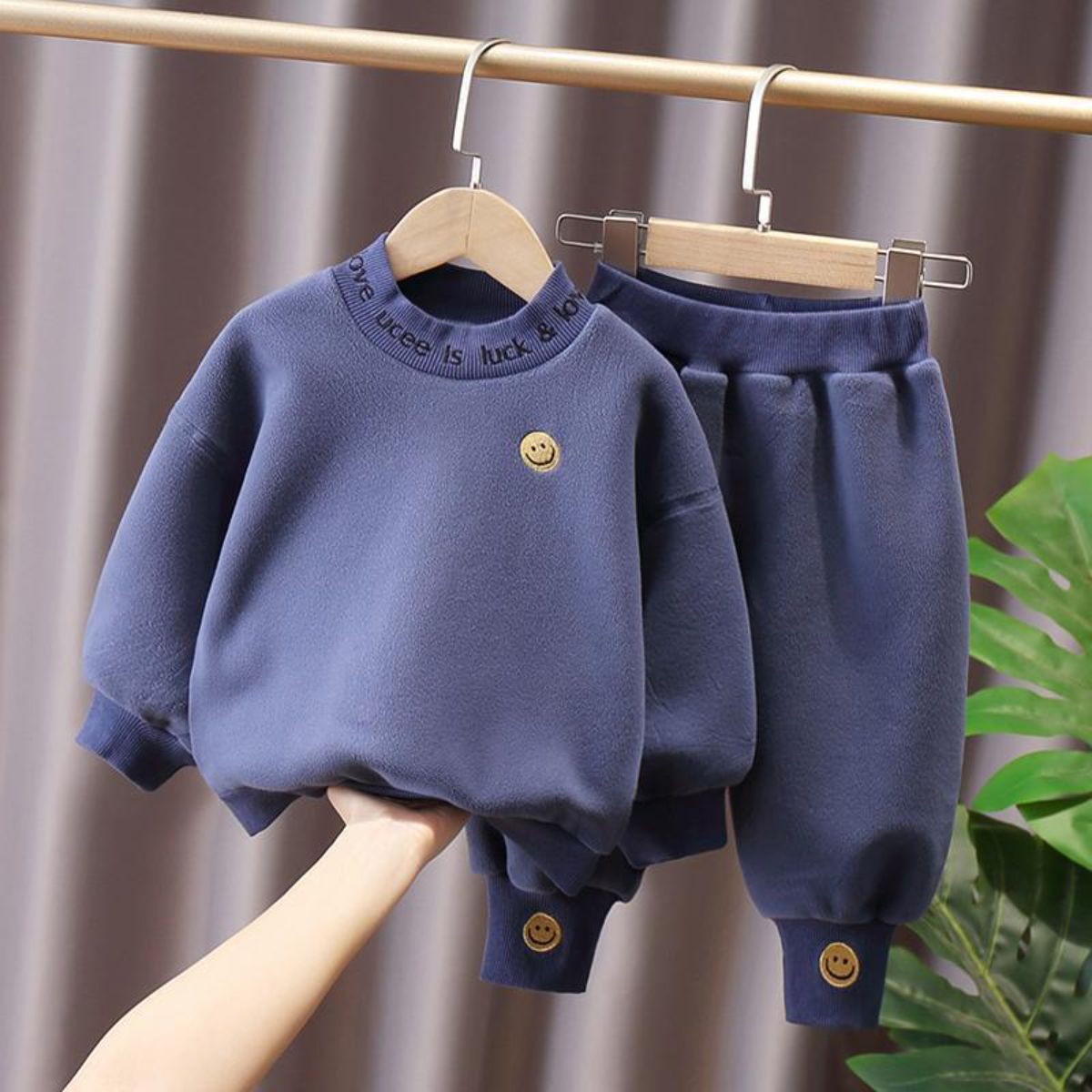 Autumn and winter boys and girls long sleeve sweatshirt suit