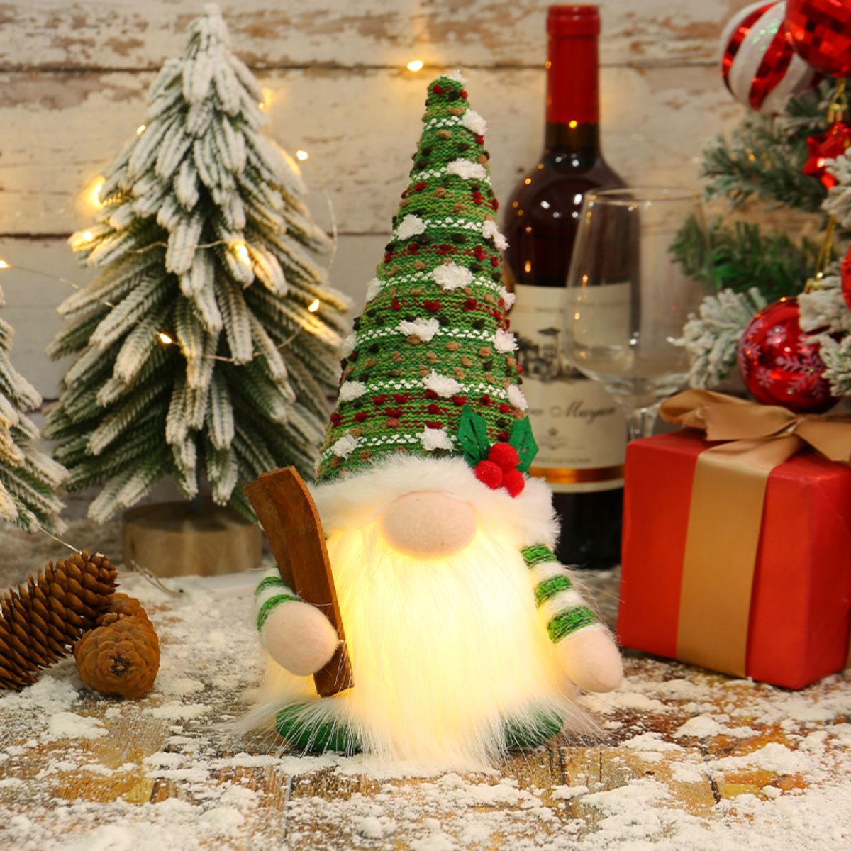 Christmas light up sled doll toy