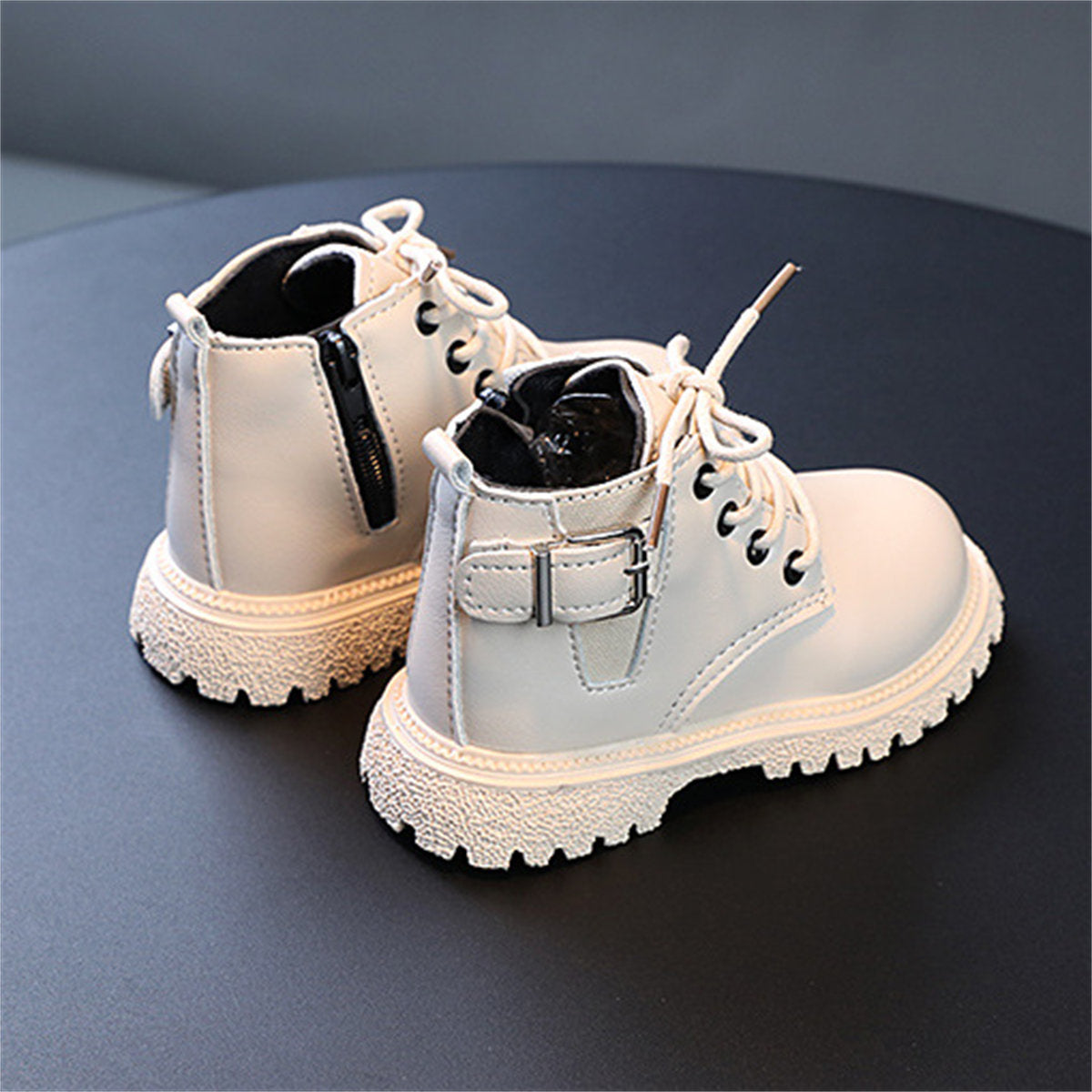 Solid color handsome urban style short boots Martin boots for boys and girls