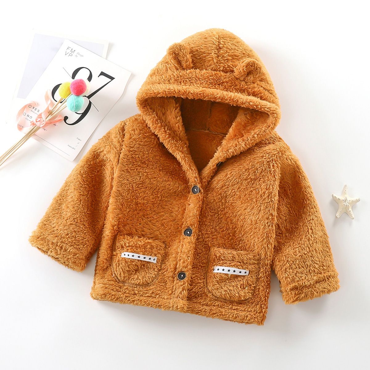 New autumn children's plush coat for boys and girls