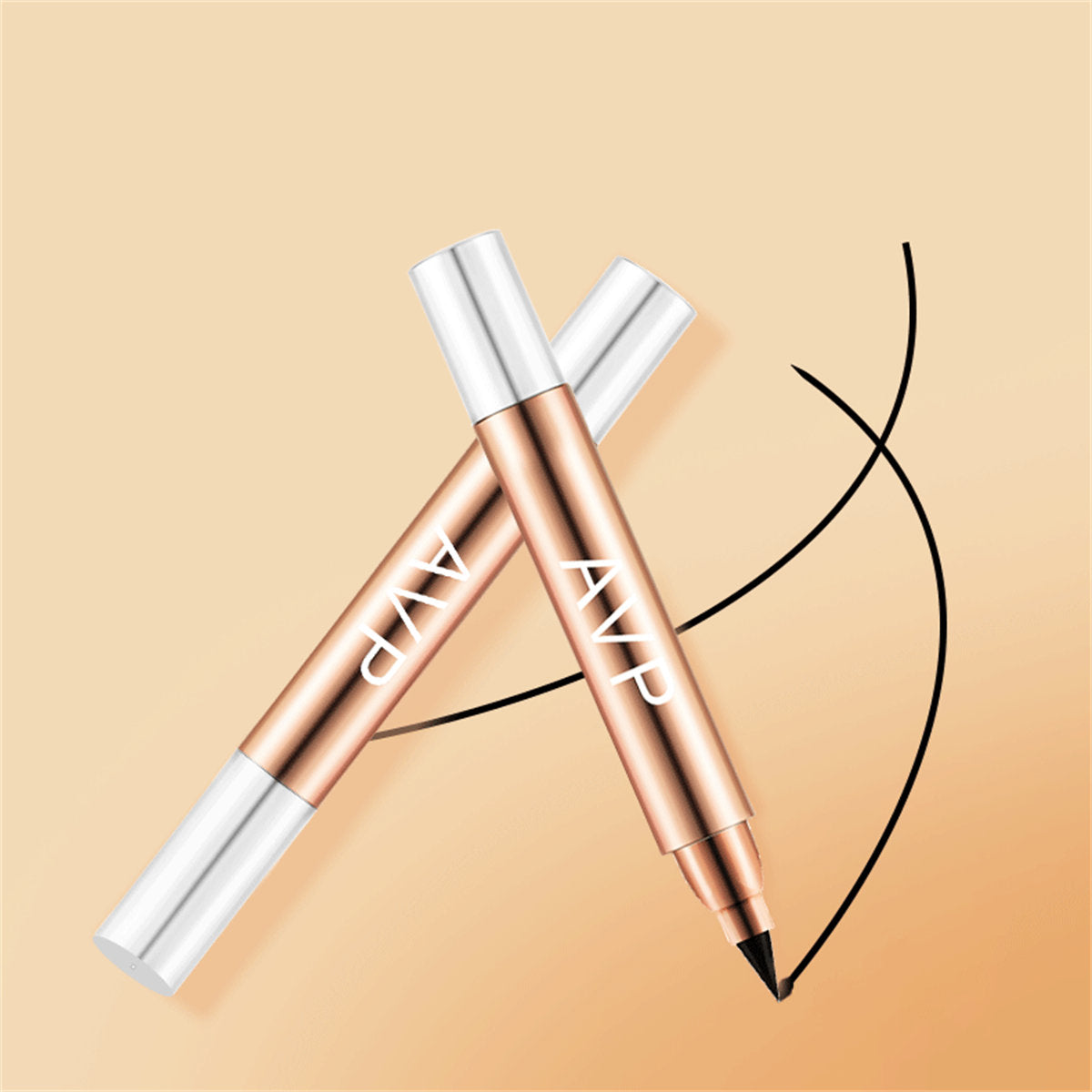 Double-ended stamp multi-purpose silky waterproof eyeliner