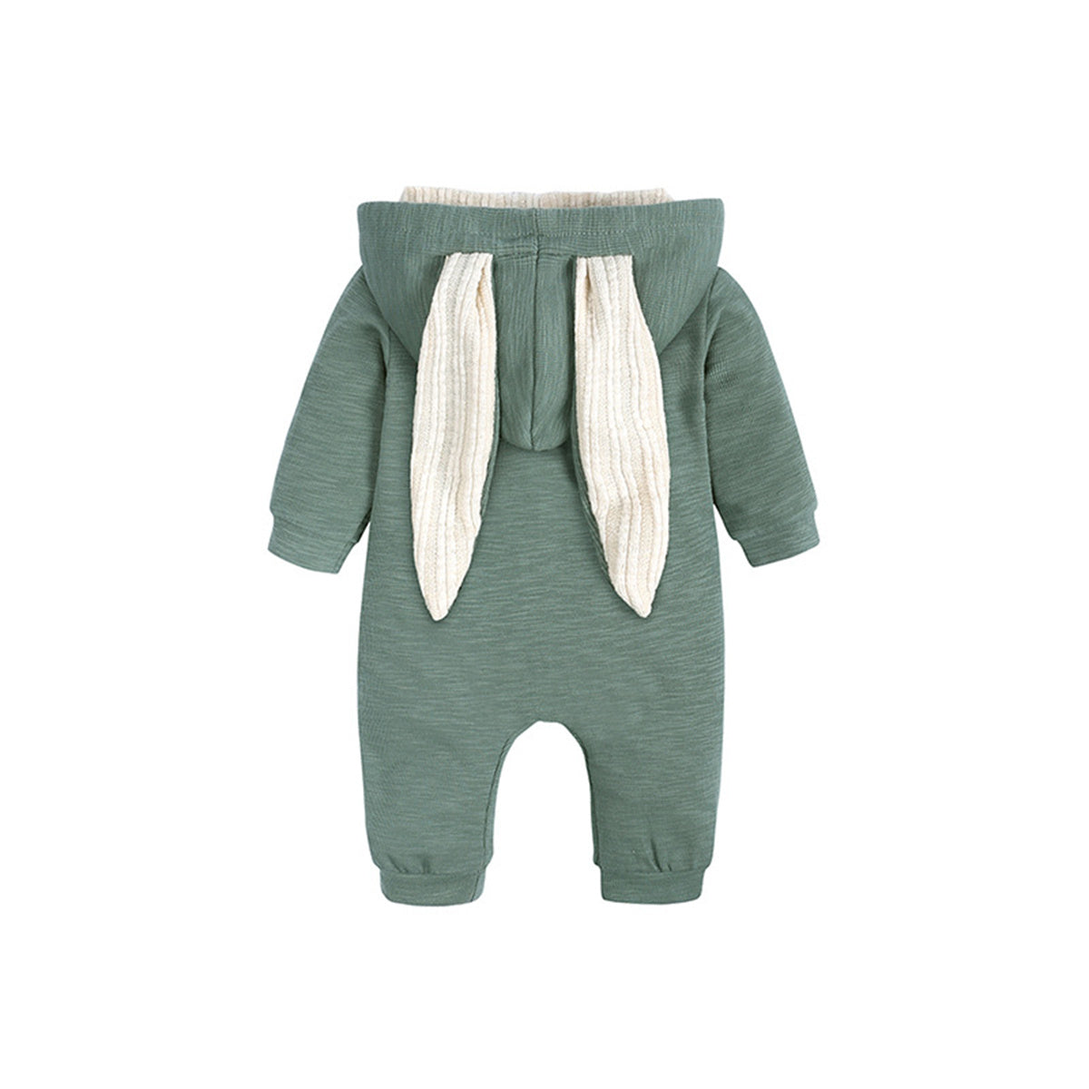 Baby big ears bunny hooded zipper romper