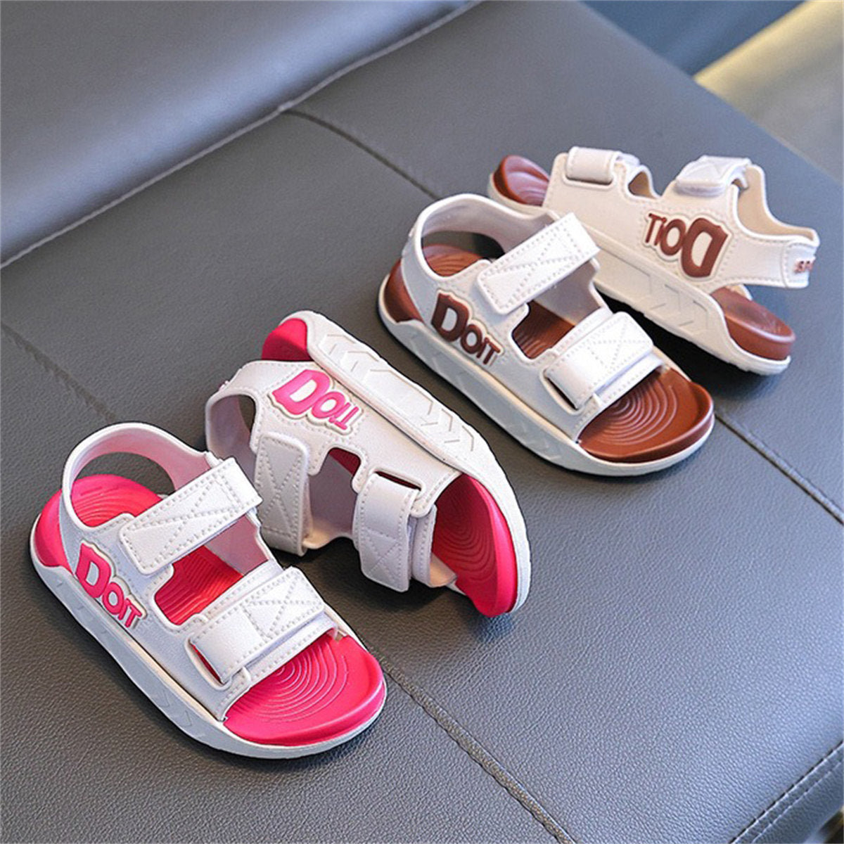 Children's Alphabet Soft Velcro Casual Sandals