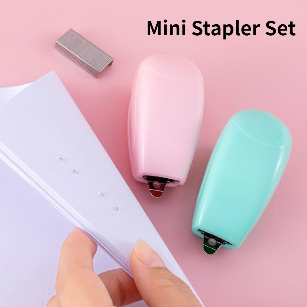 Mini portable stapler set small stapler