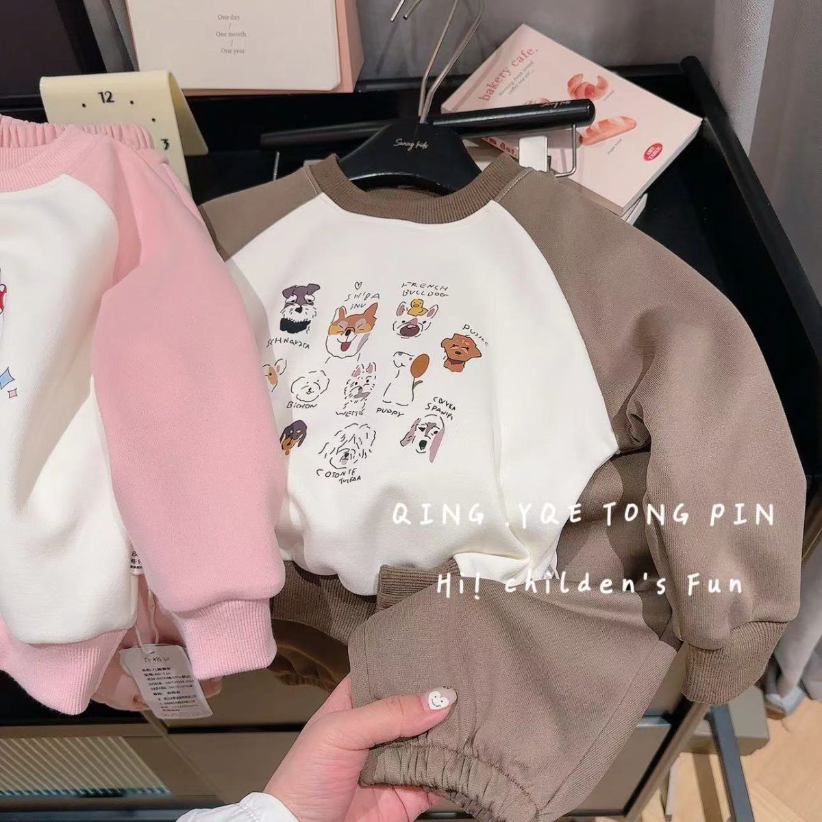 New autumn boys and girls sweatshirt suits