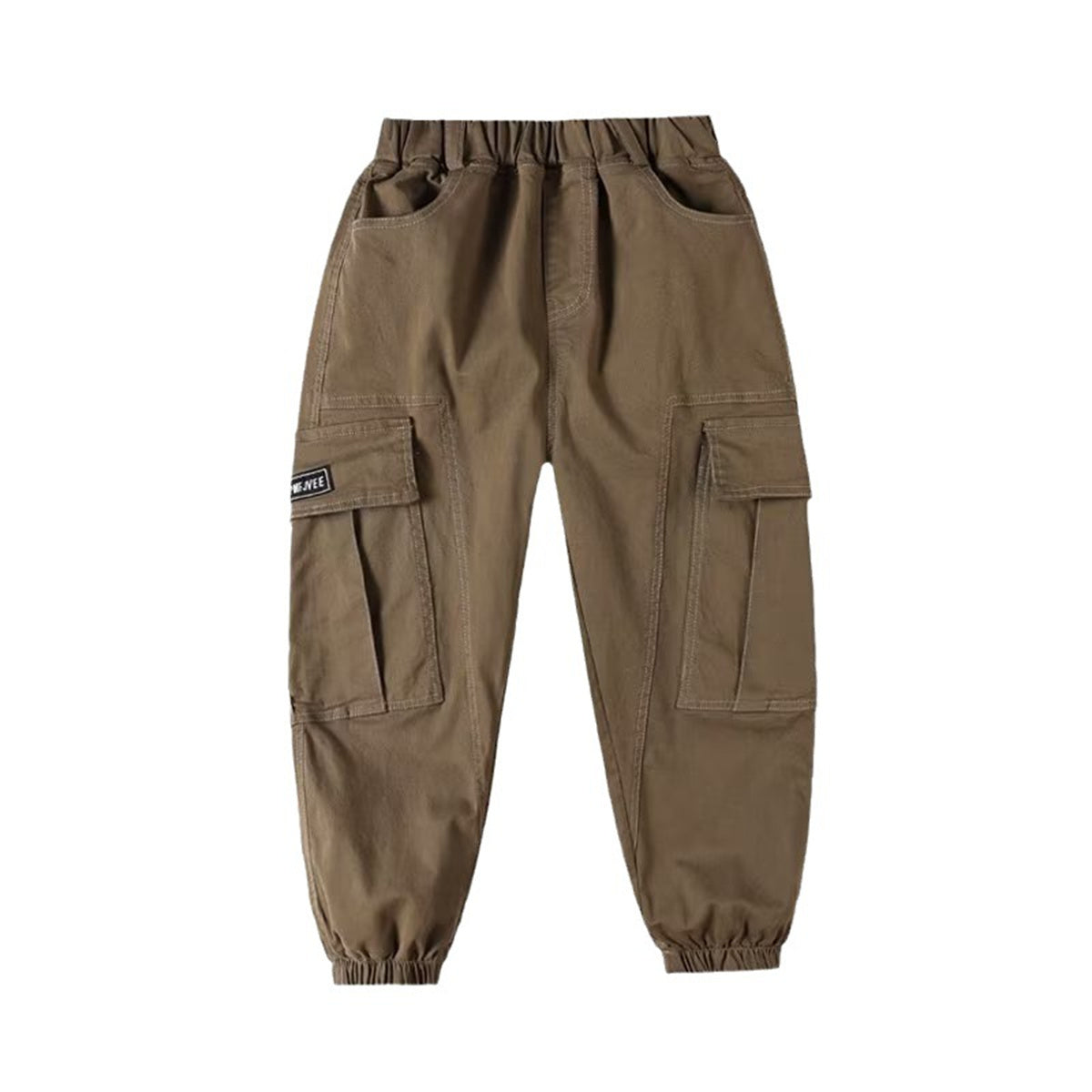 Boys' Urban Casual Lettering Multi-Pocket Overalls Woven Trousers