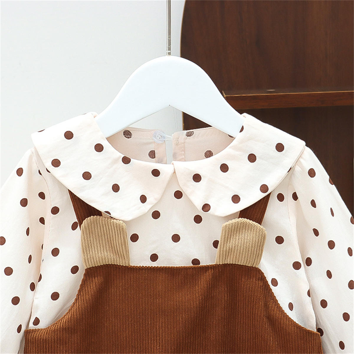 Girls autumn dot skirt bear princess skirt