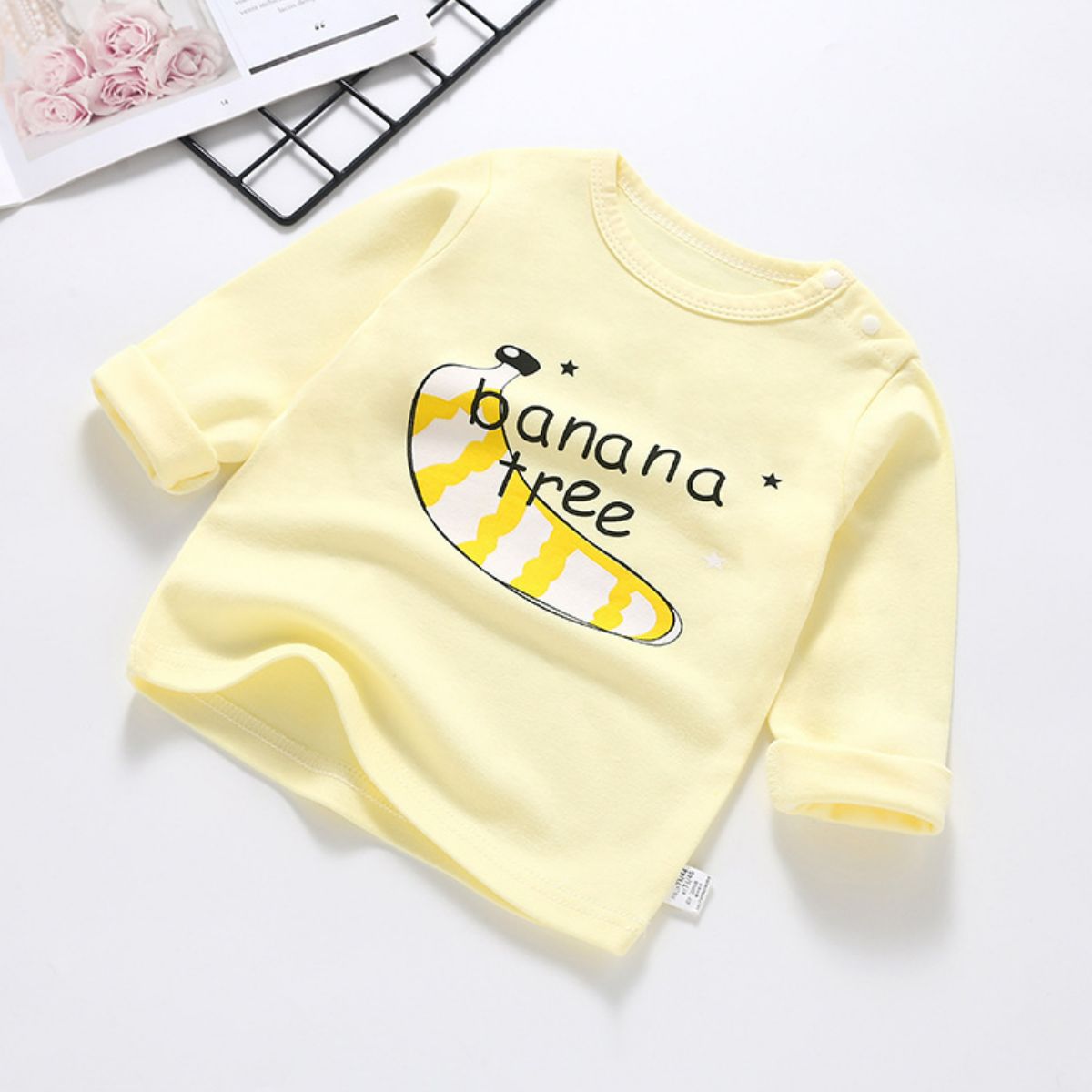 Baby bottoming cotton T-shirt new style infant cartoon tops for men and women baby long sleeves