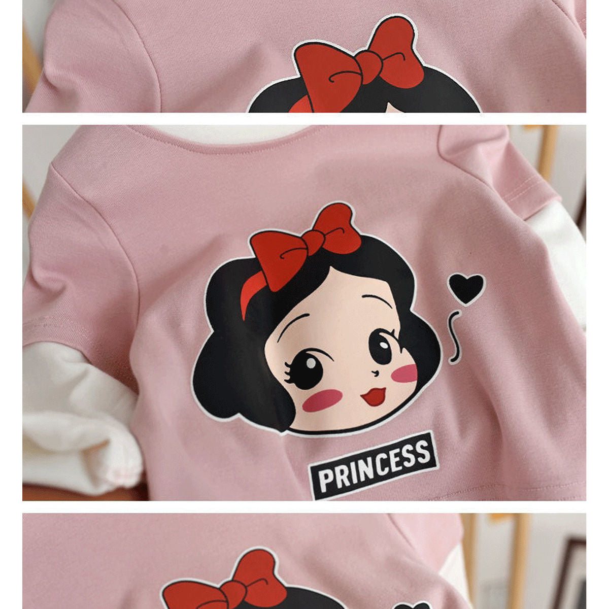 Baby Girl Cartoon T-shirt Cotton Long Sleeve Baby Bottoming Shirt