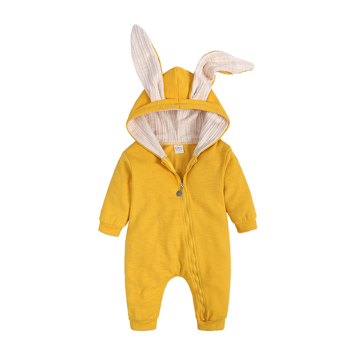 Baby big ears bunny hooded zipper romper