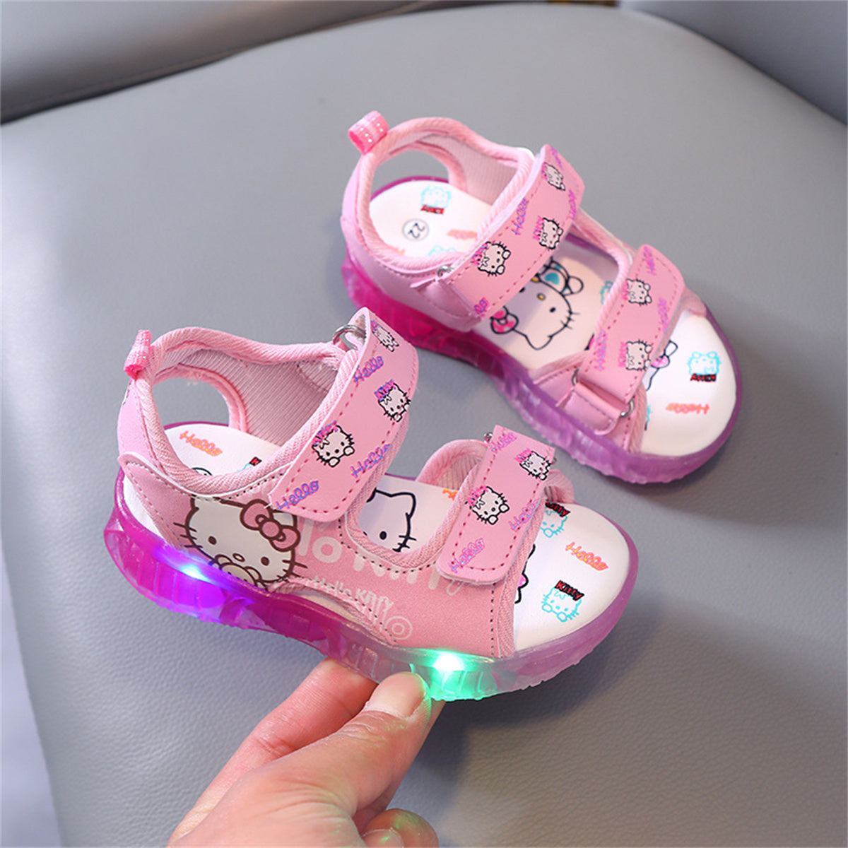 Children's Hello Kitty Cartoon Luminous Sandals